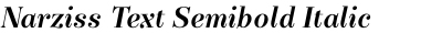Narziss Text Semibold Italic